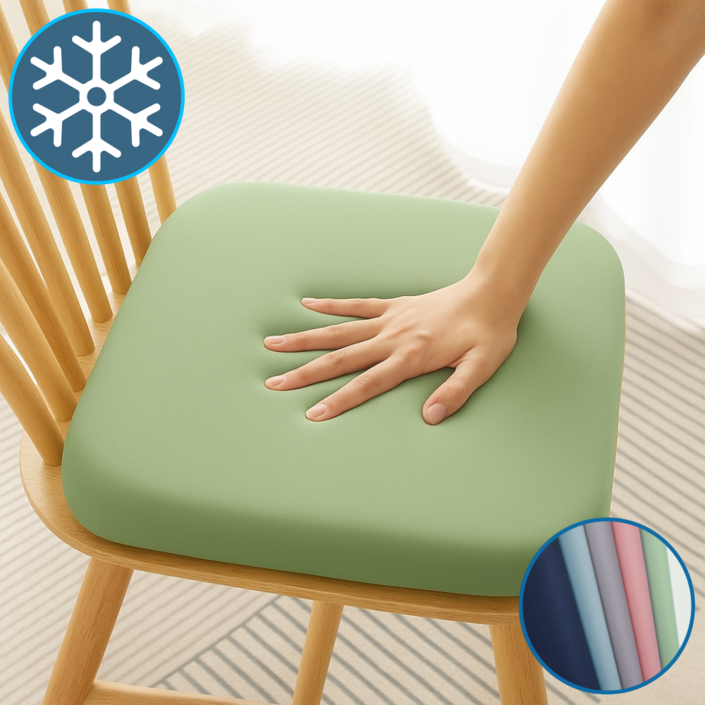 일상담다 하루종일 편한 체중분산 냉감 메모리폼 방석, 그린