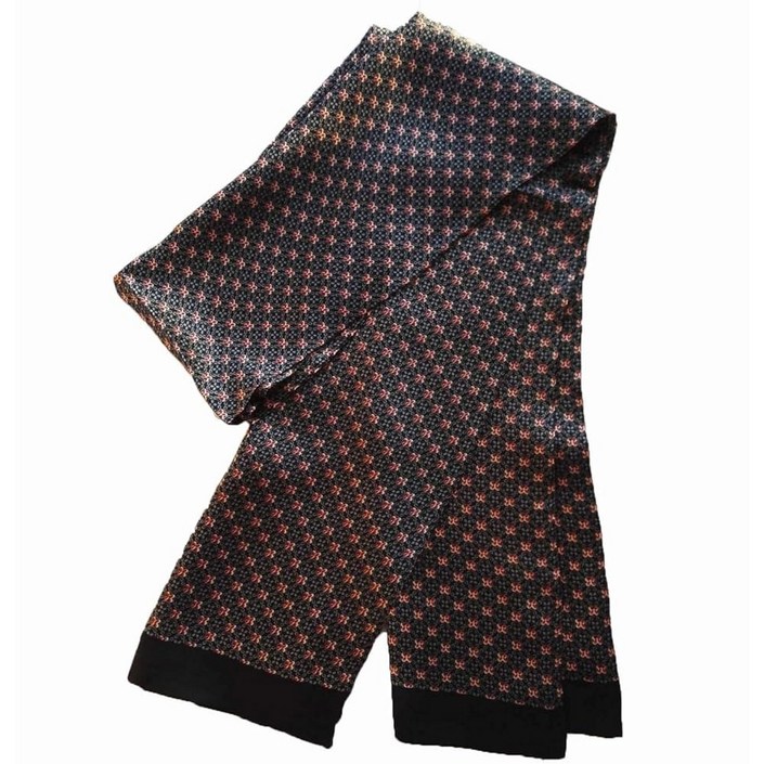 쉬유자우 남성용 실크 스카프 더블 레이어 패션 넥커치프 포멀 캐주얼