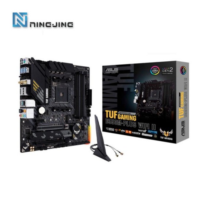 ASUS  TUF GAMING B550MPLUS WIFI II AMD5세대 Ryzen microATX 마더보드 B550 DDR4 4800OC MHz 128G