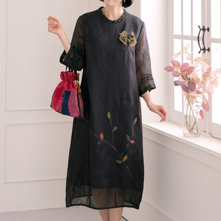 로즈맘 산호자가드인견원피스