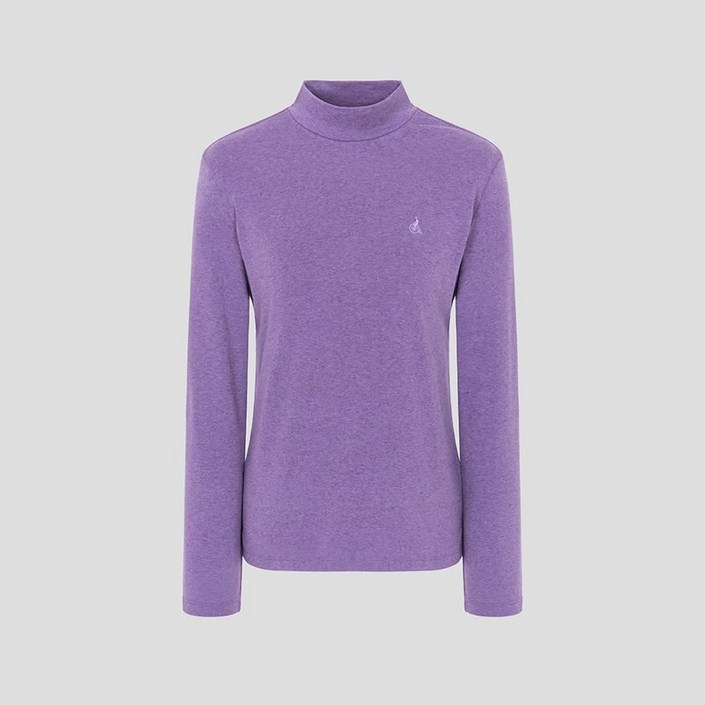 국내백화점  빈폴레이디스 반넥 긴소매 티셔츠 퍼플