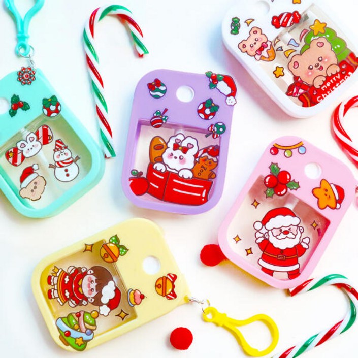 알러지프리 스쿨룩 키링 퍼퓸 만들기 diy 키트5개 kit크리스마스스티커 섬유향수