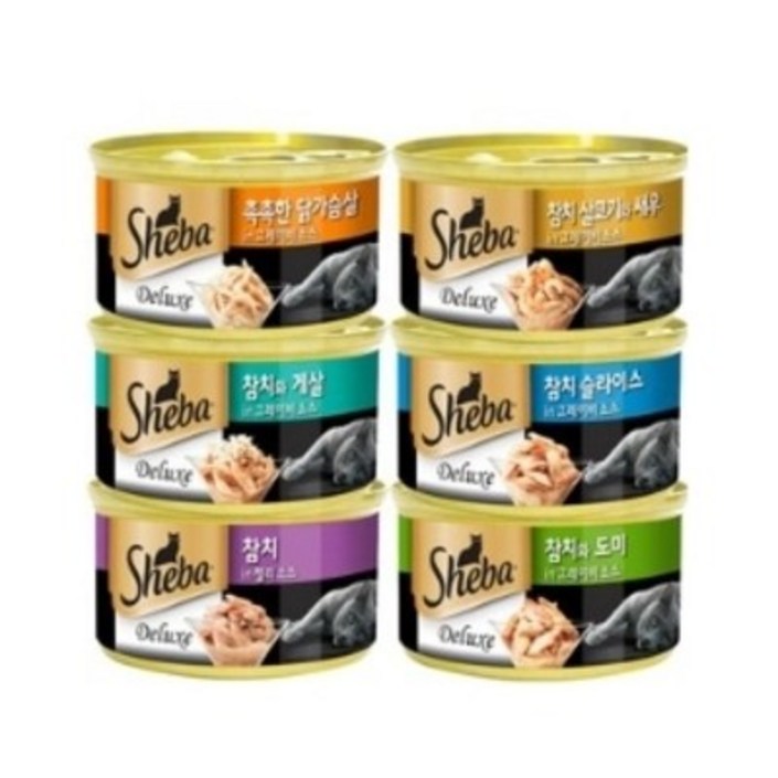 고양이간식 쉬바캔 6종X6개씩혼합85gX36개, 36개