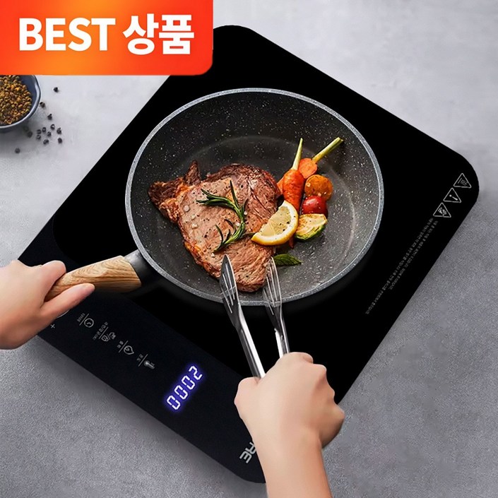 까르페 1구 인덕션 PRO 듀얼 냉각팬 저소음, 프리스탠딩, 블랙 까르페 1구 인덕션 PRO 듀얼 냉각팬 저소음, 프리스탠딩, 블랙