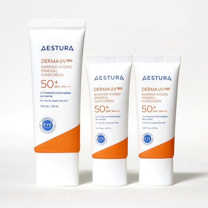 에스트라 더마UV365 장벽수분 무기자차 선크림 40ml+20ml*2개
