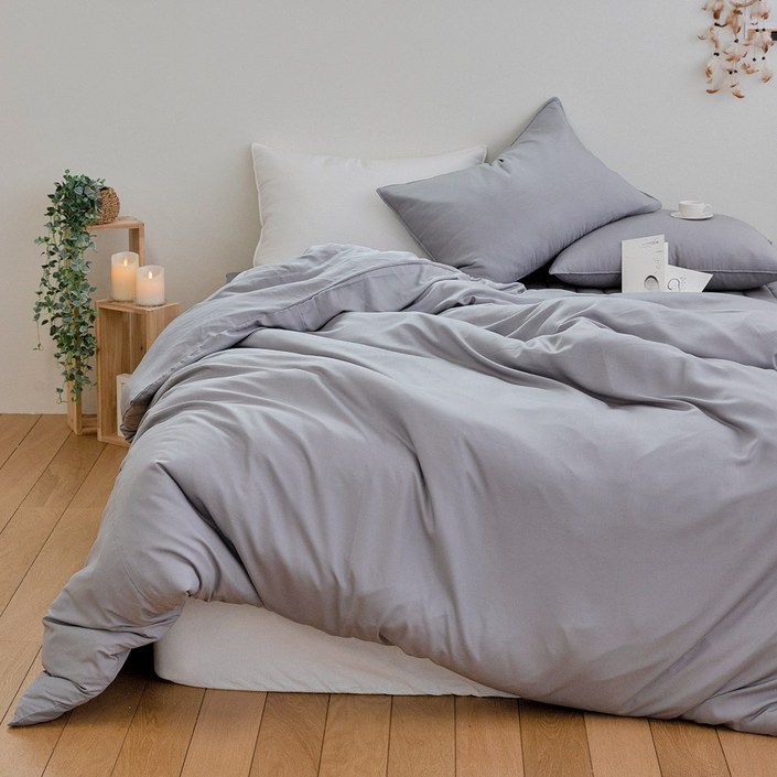 먼지없는 순수 모달 100 항균 호텔식 모달 홑겹 이불커버 침구 세트