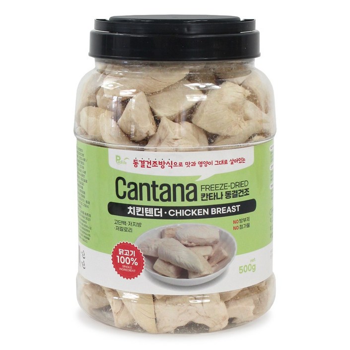 칸타나 동결건조 치킨텐더 500g, 500g, 1개 칸타나 동결건조 치킨텐더 500g, 500g, 1개