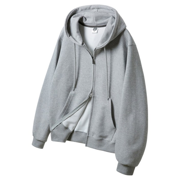 앨빈클로 남녀공용 무지 레귤러핏 투웨이 후드집업 AZH673