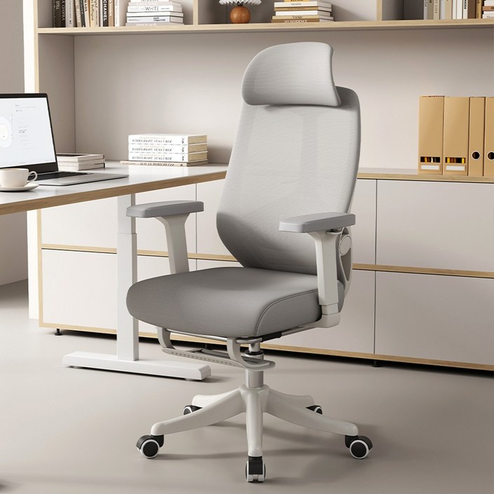 Arcbliss 사무용 메쉬 컴퓨터 의자, 화이트그레이