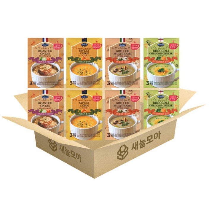 폰타나 컵스프 60g 4종 8개, 1세트, 60g