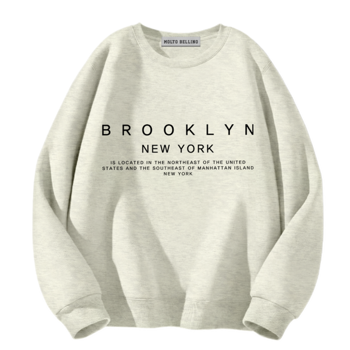 몰토벨리노 브룩클린뉴욕 스탠다드 맨투맨 티셔츠