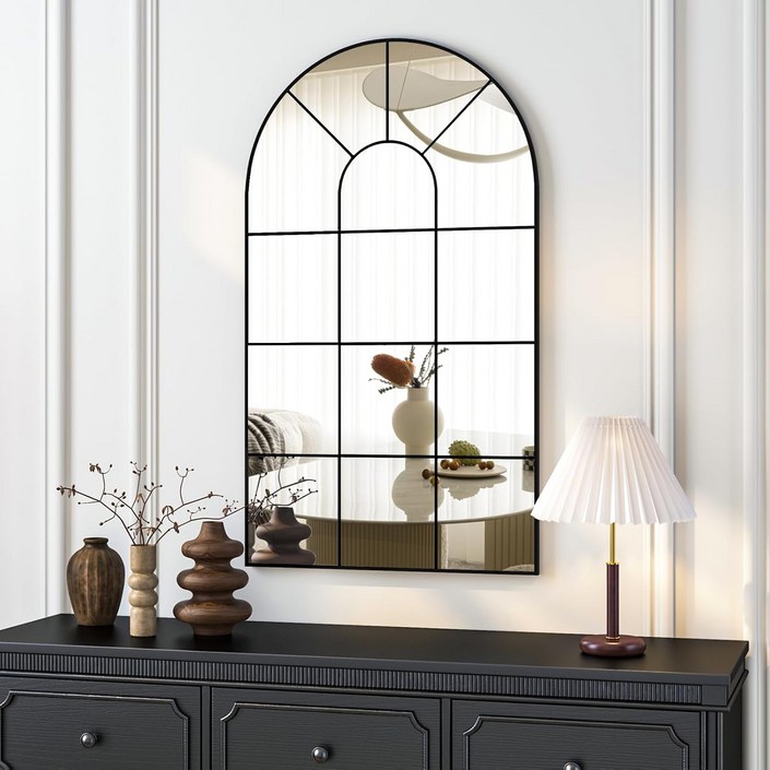 Brendayia 벽걸이거울 창문 거울 장식 아치형 미러 침실 거실 욕실 거울