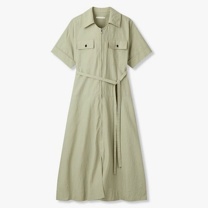 백화점 홈쇼핑 정품 지컷 지퍼드 칼라 벨티드 원피스 7255237102