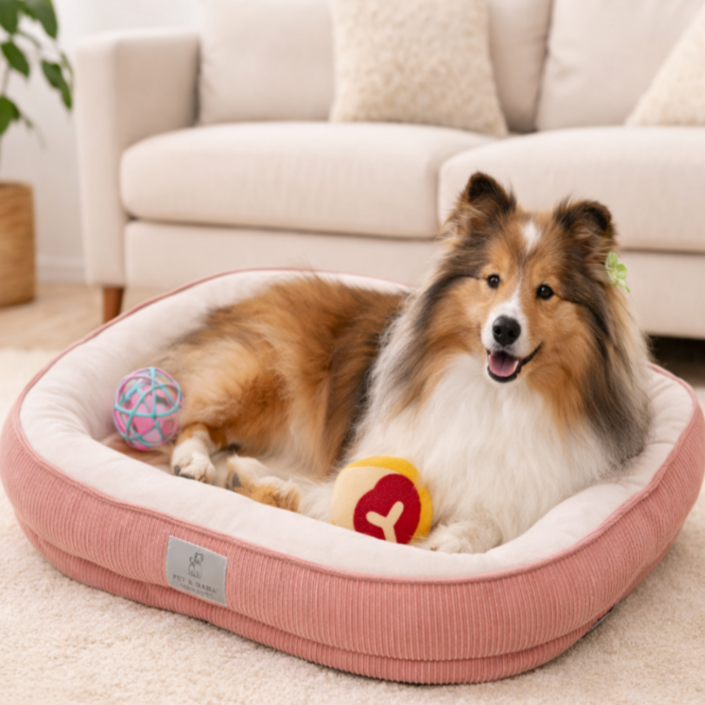 펫앤마마 겨울 푹신한 강아지 꿀잠 마약 방석 관리 편한 커버분리형 쿠션