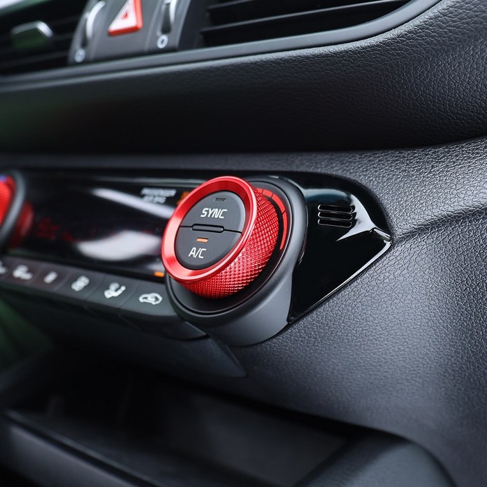 카스타 호환 올뉴 더뉴 K3 GT 에어컨 조그 다이얼 커버 튜닝 용품 자동차 실내 포인트 몰딩