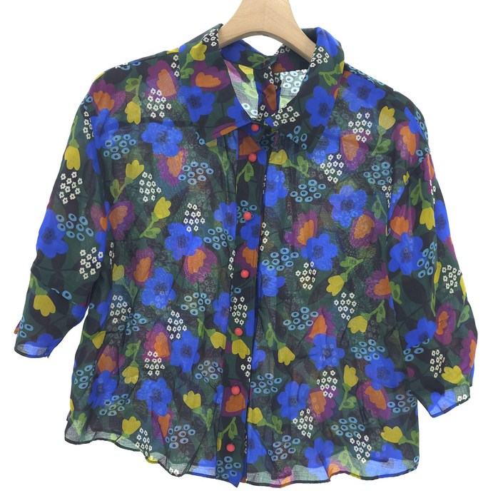 [다루지] 카라콩 단추 텐셀 블라우스 여름 러블리 여성 데일리 쿨 셔츠 (국내산 6컬러) 데일리룩