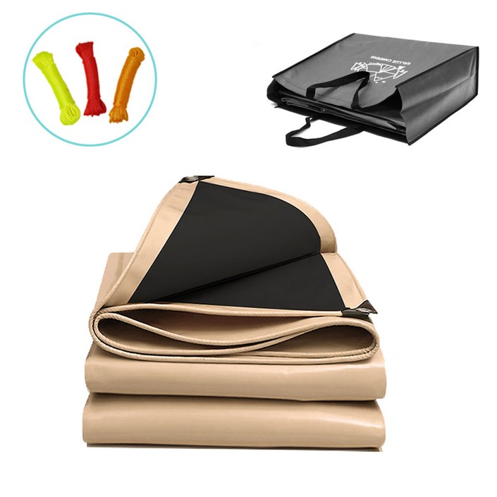 칼루스 다용도 방수포 베이지 4mx6m 타포린 그라운드시트 캠핑천막