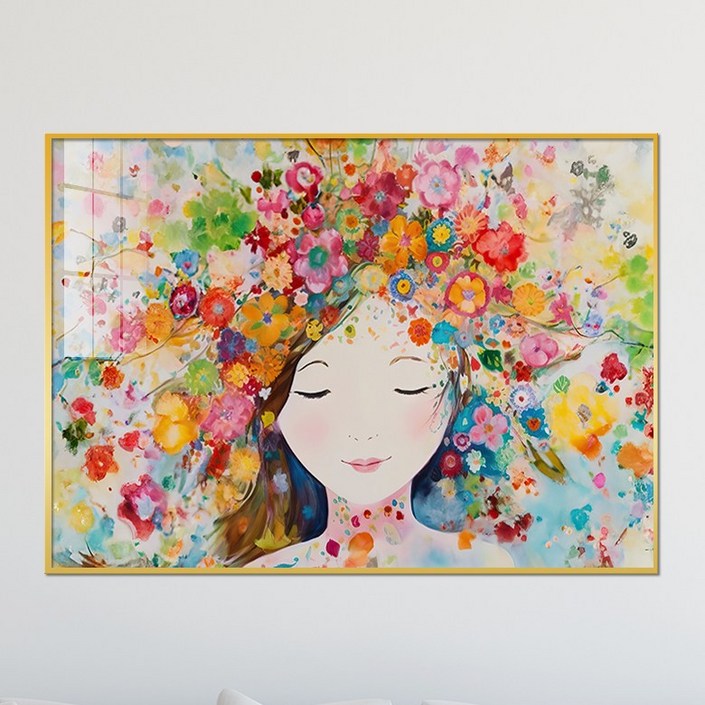 아트블루 꽃의 여인 인물 추상화 북유럽 감성 그림 인테리어 액자 아트블루 꽃의 여인 인물 추상화 북유럽 감성 그림 인테리어 액자
