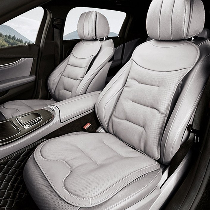 자동차 시트커버 리무진시트 비보스 엠보 등받이  방석 1인 세트