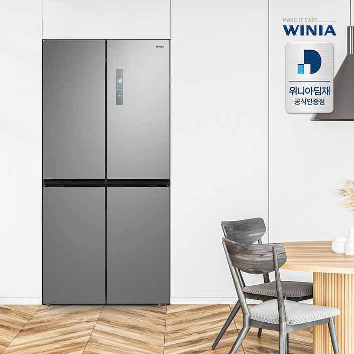 4도어 양문형 세미빌트인 냉장고 메탈실버 상냉장 하냉동 479리터 EWRW486GEMMSO 20221025
