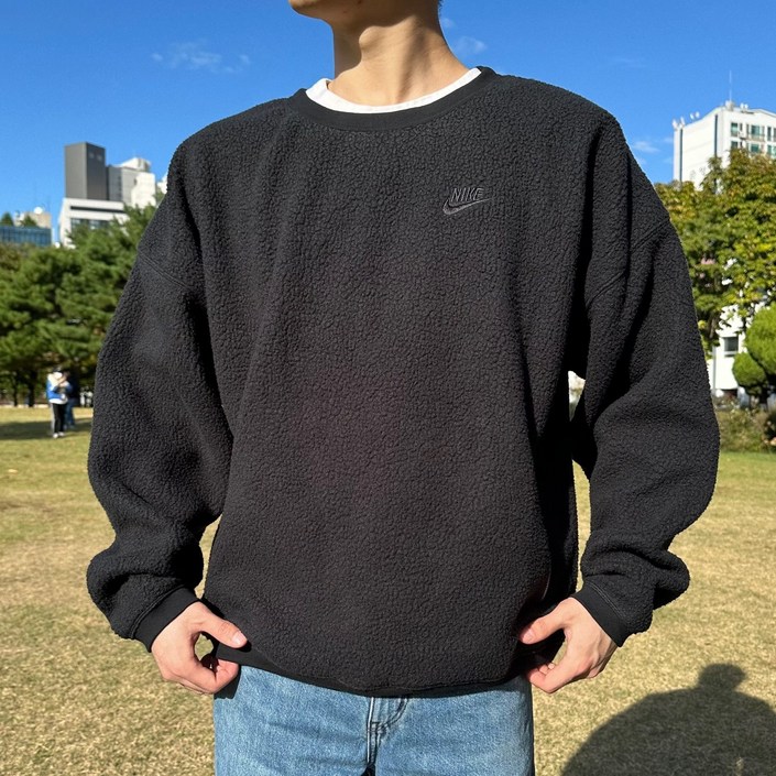당일발송나이키 FB1014 남성 맨투맨 뽀글이 기모 따뜻한 플리스 후리스 지퍼 포켓 긴팔 스웨트셔츠