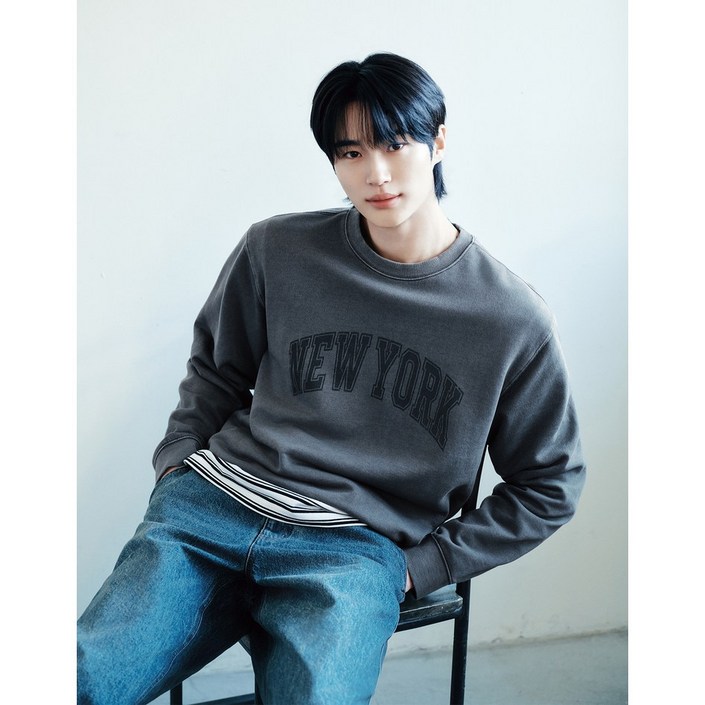 지오다노 남자 가먼트다잉 그래픽 맨투맨 티셔츠 5컬러