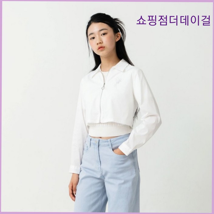 더데이걸 24봄신상 주니어 데일리로 입기좋은 블라우스 하나로 입어도 예쁘고 집업으로 코디해서 입어도 예쁜 블라우스  크롭 집업 블라우스 TGBW24102