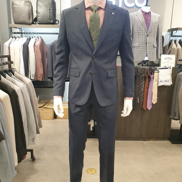 에스티코 여름 AIRBIZ강연 하프소매 네이비 정장세트 51SBSSJCSN0