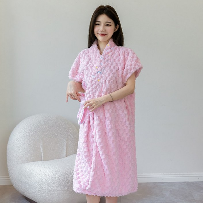 Ethel 목욕가운 여성 흡수성이 강함 골프샤워가운 가정용 목욕가운
