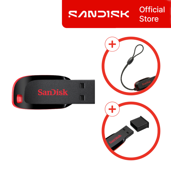 샌디스크 공식판매처 USB CZ50 크루져 블레이드 보호마개고리줄