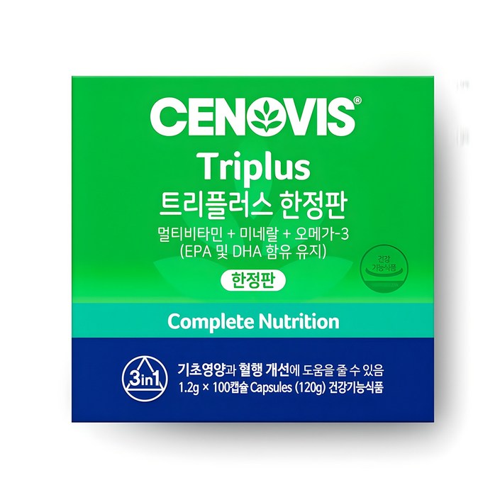 세노비스 트리플러스 3in1 프리미엄 멀티비타민, 100정, 1개 세노비스 트리플러스 3in1 프리미엄 멀티비타민, 100정, 1개