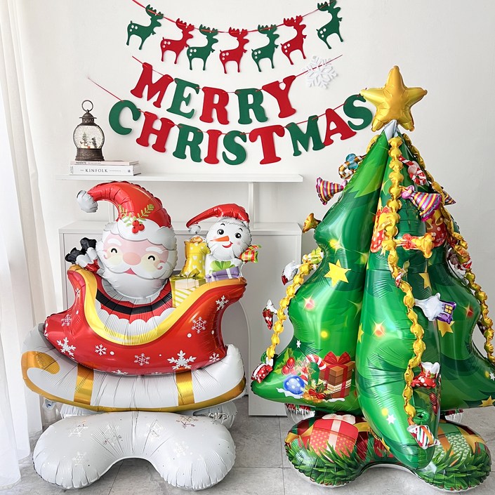 하피블리 대형 크리스마스 풍선 가랜드 세트, 크리스마스 가랜드(A)