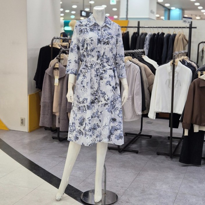 레노마레이디 수채화 프린트 원피스 R2H11WOP010