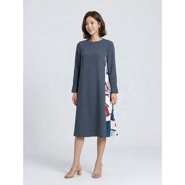 프렐린 주름배색 원피스R1JO231479A