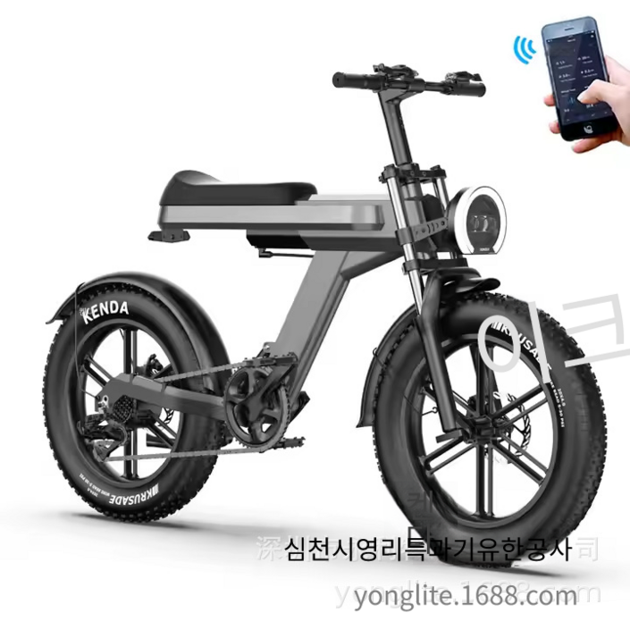 20인치 팻타이어 스노우 전기자전거 알루미늄 합금 리튬 배터리 전기자동차 국경간 수출용 광폭 타이어 오프로드 차량