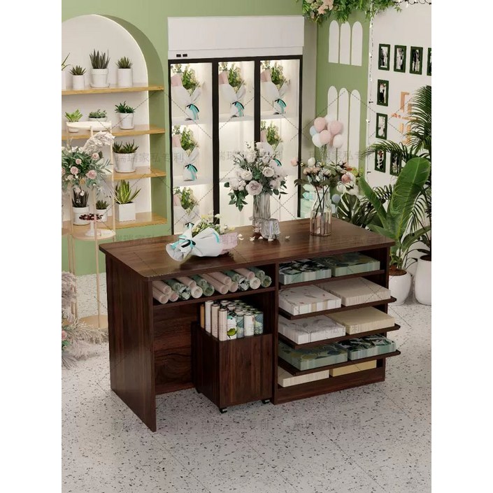 꽃집 작업대 공방 서랍 가드닝테이블 화분대 원예 가드닝 꽃가게 포장대