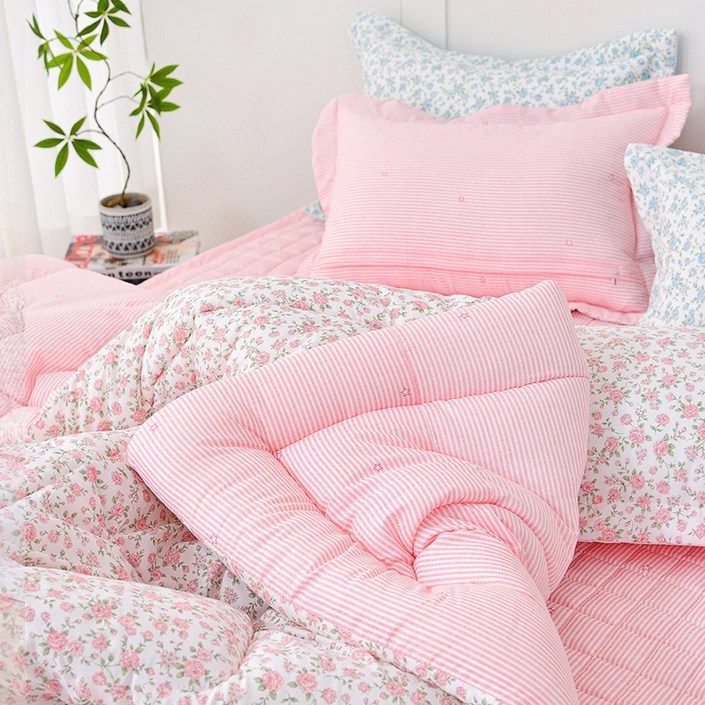 수젠하우스 플라워가든 소프트 마이크로 차렵 이불 국내 제작 생산