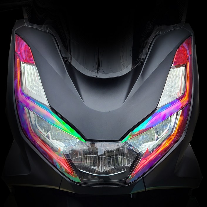 2021 혼다 PCX125 라이트필름 스티커 PCX 21년 튜닝용품 2022년, 레드카멜레온, 1개