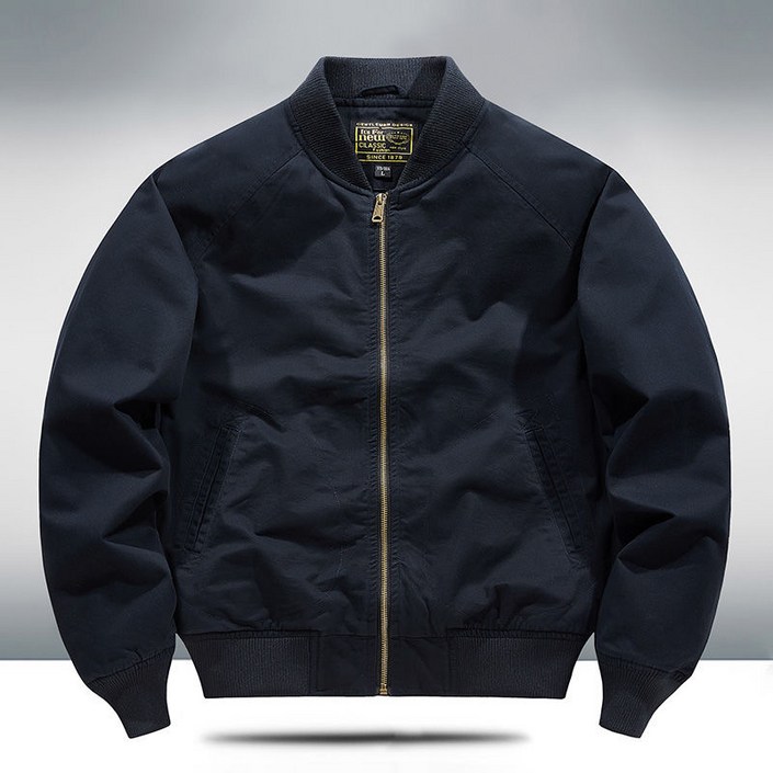 남성 봄가을 워싱 순면 루즈핏 아메리칸 빈티지 항공 점퍼 빅사이즈 내구성 작업복 캐주얼 자켓