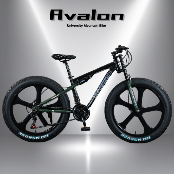 AVALON 팻바이크 풀샥 MTB 산악자전거 고출력 광폭 타이어, A.블루블랙, 1개 AVALON 팻바이크 풀샥 MTB 산악자전거 고출력 광폭 타이어, A.블루블랙, 1개