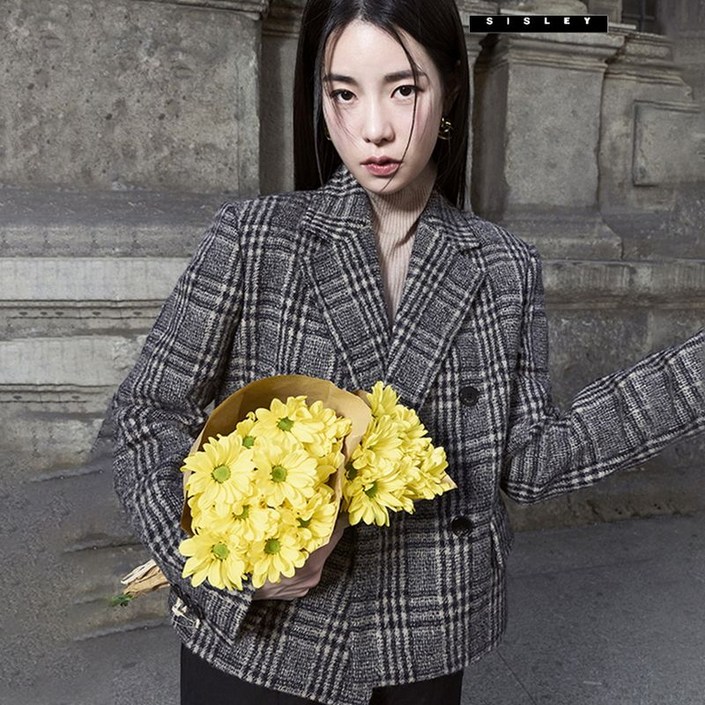 시슬리 밀리언 체크 크랍 더블 자켓 SAJK34361