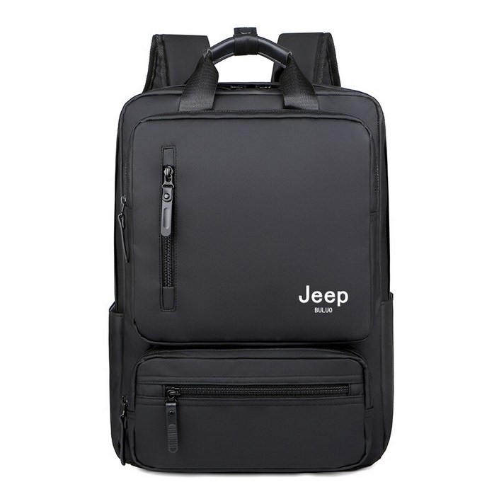 JEEP BULUO-트렌드 캐주얼 대용량 기능 백팩 컴퓨터 남성용 새로운 15 인치 노트북 여행 나일론 가방