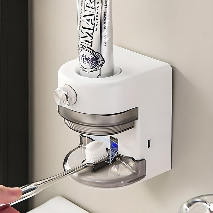 일리마 무타공 자동 치약 디스펜서 2세대, 화이트, 1개