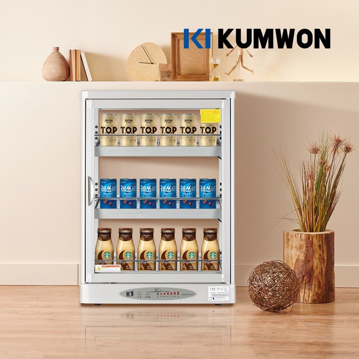 아이지원 소형 전기 온장고 3단 약국 음료 보온고 쇼케이스 온장고 KHU061H