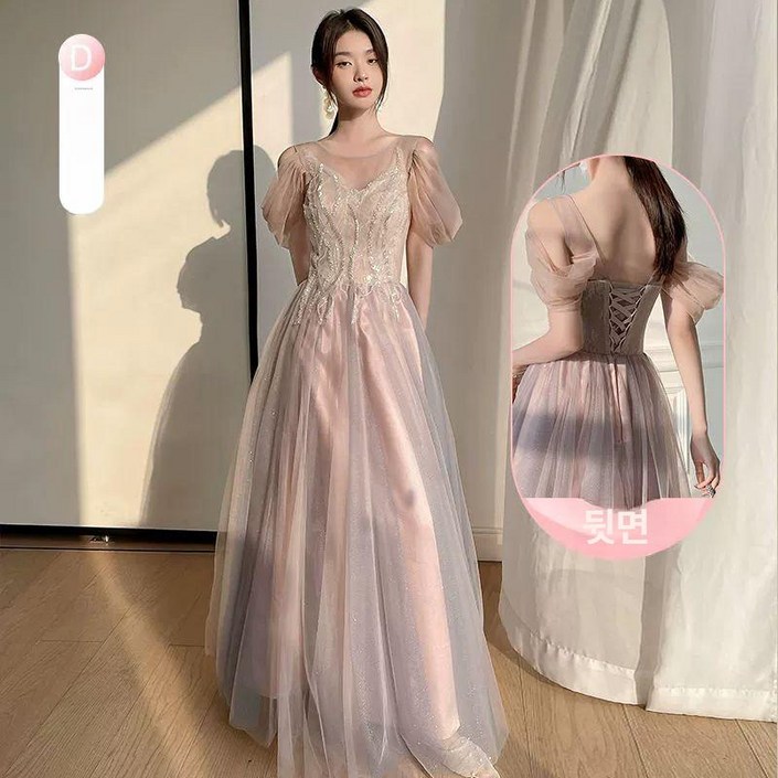 브라이덜샤워 들러리드레스 셀프 파티 졸업사진 촬영 결혼식 피로연 웨딩 신부 의상 샤워 스냅 레이스