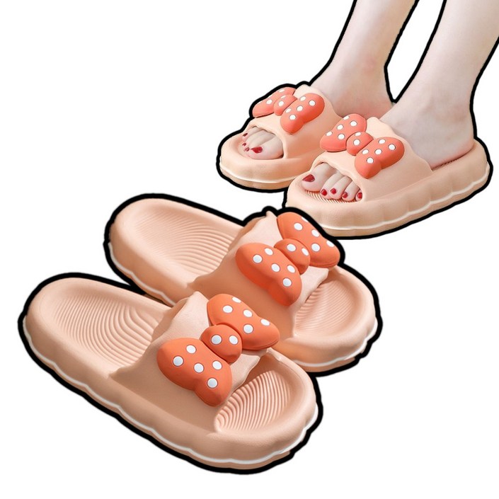언노운 말랑이 무중력 리본 슬리퍼 푹신한 키높이 쿠션