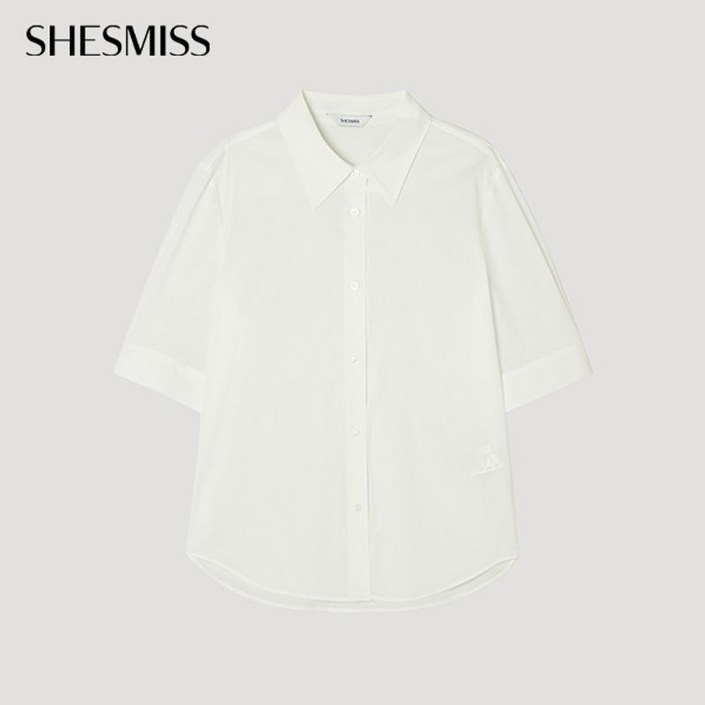 쉬즈미스 퍼프 슬리브 반팔 카라 셔츠 SWWSTP22030 OW