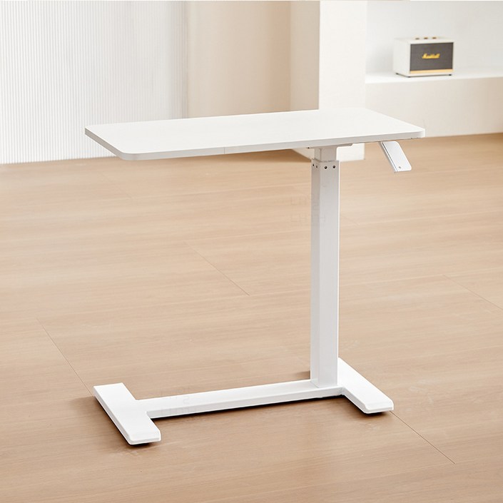 내일내꺼 유압식 높이조절 이동식 사이드 테이블, ZD68 화이트