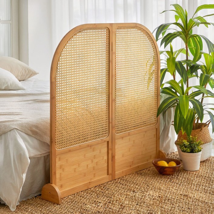 이노센트 쥴리 아치형 뱀부 라탄 접이식 공간분리 파티션 i104767