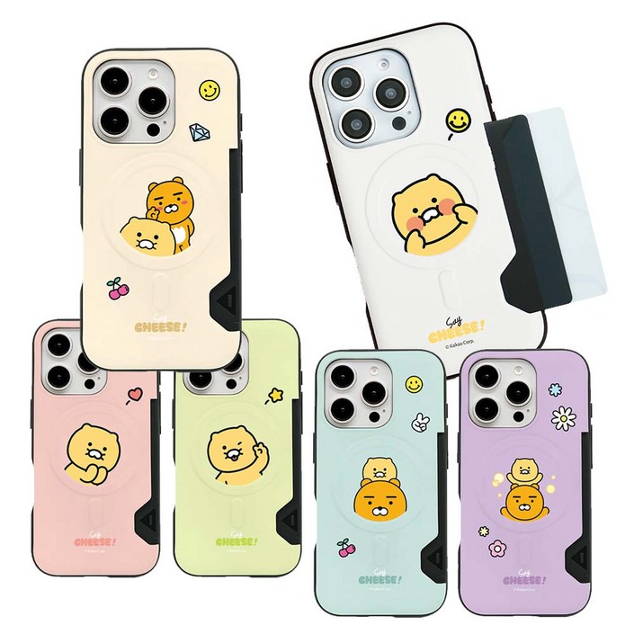 포니요기 갤럭시 S23울트라 S918 카카오프렌즈 카드수납 맥세이프 범퍼 휴대폰 케이스